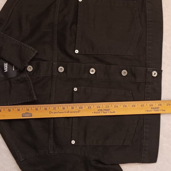 Vans Girl's Medium Jean Jacket Raynes Crop Trucker Black VN000G8SBLK - Picture 9 of 10